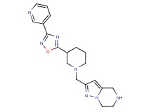 2-({3-[3-(3-pyridinyl)-1,2,4-oxadiazol-5-yl]-1-piperidinyl}methyl)-4,5,6,7-tetrahydropyrazolo[1,5-a]pyrazine dihydrochloride