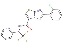 6-(2-chlorophenyl)-N-[2,2,2-trifluoro-1-(2-pyridinyl)ethyl]imidazo[2,1-b][1,3]thiazole-3-carboxamide