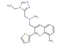 1-(4-ethyl-4H-1,2,4-triazol-3-yl)-N-methyl-N-{[8-methyl-2-(2-thienyl)-3-quinolinyl]methyl}methanamine