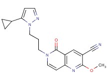6-[3-(5-cyclopropyl-1H-pyrazol-1-yl)propyl]-2-methoxy-5-oxo-5,6-dihydro-1,6-naphthyridine-3-carbonitrile