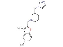 1-[(3,5-dimethyl-1-benzofuran-2-yl)methyl]-3-(1H-imidazol-1-ylmethyl)piperidine