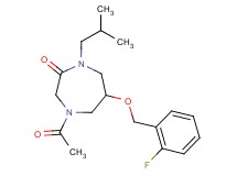 4-acetyl-6-[(2-fluorobenzyl)oxy]-1-isobutyl-1,4-diazepan-2-one