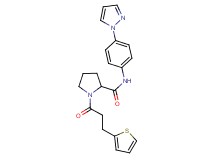 N-[4-(1H-pyrazol-1-yl)phenyl]-1-[3-(2-thienyl)propanoyl]prolinamide