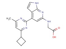N-[4-(4-cyclobutyl-6-methylpyrimidin-2-yl)-1H-pyrrolo[2,3-b]pyridin-6-yl]glycine