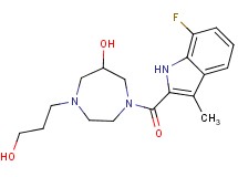 1-[(7-fluoro-3-methyl-1H-indol-2-yl)carbonyl]-4-(3-hydroxypropyl)-1,4-diazepan-6-ol