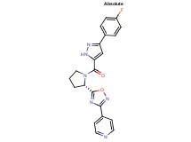 4-[5-((2S)-1-{[3-(4-fluorophenyl)-1H-pyrazol-5-yl]carbonyl}-2-pyrrolidinyl)-1,2,4-oxadiazol-3-yl]pyridine