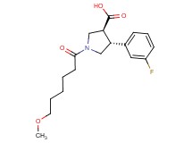 (3S*,4R*)-4-(3-fluorophenyl)-1-(6-methoxyhexanoyl)pyrrolidine-3-carboxylic acid