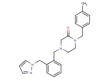 1-(4-methylbenzyl)-4-[2-(1H-pyrazol-1-ylmethyl)benzyl]-2-piperazinone