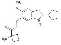 1-amino-N-[(6-cyclopentyl-2-methoxy-5-oxo-6,7-dihydro-5H-pyrrolo[3,4-b]pyridin-3-yl)methyl]cyclobutanecarboxamide