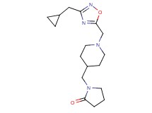 1-[(1-{[3-(cyclopropylmethyl)-1,2,4-oxadiazol-5-yl]methyl}-4-piperidinyl)methyl]-2-pyrrolidinone