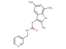 N-(3-pyridinylmethyl)-2-(2,5,7-trimethyl-1H-indol-3-yl)acetamide
