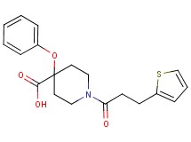 4-phenoxy-1-[3-(2-thienyl)propanoyl]piperidine-4-carboxylic acid