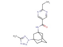 2-ethyl-N-[3-(5-methyl-2H-tetrazol-2-yl)-1-adamantyl]pyrimidine-5-carboxamide