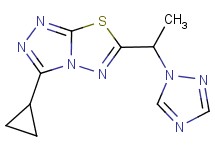 3-cyclopropyl-6-[1-(1H-1,2,4-triazol-1-yl)ethyl][1,2,4]triazolo[3,4-b][1,3,4]thiadiazole