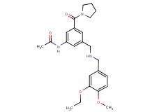 N-[3-{[(3-ethoxy-4-methoxybenzyl)amino]methyl}-5-(1-pyrrolidinylcarbonyl)phenyl]acetamide