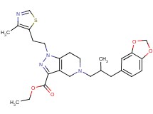 ethyl 5-[3-(1,3-benzodioxol-5-yl)-2-methylpropyl]-1-[2-(4-methyl-1,3-thiazol-5-yl)ethyl]-4,5,6,7-tetrahydro-1H-pyrazolo[4,3-c]pyridine-3-carboxylate