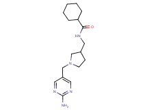 N-({1-[(2-aminopyrimidin-5-yl)methyl]pyrrolidin-3-yl}methyl)cyclohexanecarboxamide
