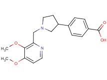 4-{1-[(3,4-dimethoxy-2-pyridinyl)methyl]-3-pyrrolidinyl}benzoic acid