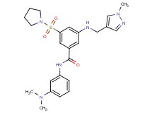 N-[3-(dimethylamino)phenyl]-3-{[(1-methyl-1H-pyrazol-4-yl)methyl]amino}-5-(1-pyrrolidinylsulfonyl)benzamide