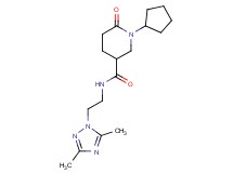 1-cyclopentyl-N-[2-(3,5-dimethyl-1H-1,2,4-triazol-1-yl)ethyl]-6-oxo-3-piperidinecarboxamide
