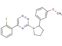 5-(2-fluorophenyl)-3-[2-(3-methoxyphenyl)-1-pyrrolidinyl]-1,2,4-triazine