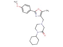 1-cyclohexyl-4-{[2-(4-methoxyphenyl)-5-methyl-1,3-oxazol-4-yl]methyl}-2-piperazinone