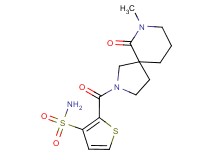 2-[(7-methyl-6-oxo-2,7-diazaspiro[4.5]dec-2-yl)carbonyl]thiophene-3-sulfonamide