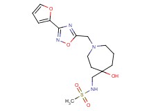 N-[(1-{[3-(2-furyl)-1,2,4-oxadiazol-5-yl]methyl}-4-hydroxy-4-azepanyl)methyl]methanesulfonamide