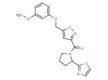 5-[(3-methoxyphenoxy)methyl]-3-{[2-(1,3-thiazol-2-yl)-1-pyrrolidinyl]carbonyl}isoxazole