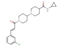 1'-[(2E)-3-(3-chlorophenyl)-2-propenoyl]-N-cyclopropyl-1,4'-bipiperidine-4-carboxamide