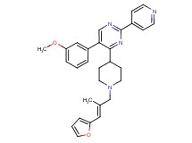 4-{1-[(2E)-3-(2-furyl)-2-methyl-2-propen-1-yl]-4-piperidinyl}-5-(3-methoxyphenyl)-2-(4-pyridinyl)pyrimidine