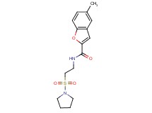 5-methyl-N-[2-(pyrrolidin-1-ylsulfonyl)ethyl]-1-benzofuran-2-carboxamide