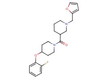 3-{[4-(2-fluorophenoxy)-1-piperidinyl]carbonyl}-1-(2-furylmethyl)piperidine