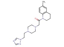 6-methyl-1-({4-[2-(1H-1,2,4-triazol-1-yl)ethyl]piperazin-1-yl}acetyl)-1,2,3,4-tetrahydroquinoline