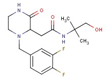 2-[1-(3,4-difluorobenzyl)-3-oxo-2-piperazinyl]-N-(2-hydroxy-1,1-dimethylethyl)acetamide