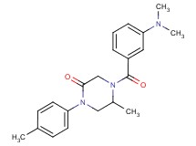 4-[3-(dimethylamino)benzoyl]-5-methyl-1-(4-methylphenyl)-2-piperazinone