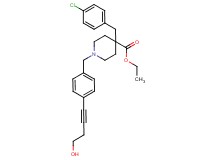 ethyl 4-(4-chlorobenzyl)-1-[4-(4-hydroxy-1-butyn-1-yl)benzyl]-4-piperidinecarboxylate