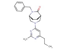 (1S*,5R*)-6-benzyl-3-(2-methyl-6-propyl-4-pyrimidinyl)-3,6-diazabicyclo[3.2.2]nonan-7-one