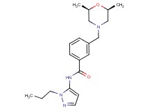 3-{[(2R*,6S*)-2,6-dimethylmorpholin-4-yl]methyl}-N-(1-propyl-1H-pyrazol-5-yl)benzamide