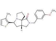 (3aS*,5S*,9aS*)-2-(3-methoxybenzyl)-5-(3-methyl-2-thienyl)hexahydro-7H-pyrrolo[3,4-g]pyrrolizin-1(2H)-one