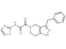 2-(3-benzyl-1,4,6,7-tetrahydro-5H-pyrazolo[4,3-c]pyridin-5-yl)-2-oxo-N-1,3-thiazol-2-ylacetamide