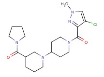 1'-[(4-chloro-1-methyl-1H-pyrazol-3-yl)carbonyl]-3-(pyrrolidin-1-ylcarbonyl)-1,4'-bipiperidine