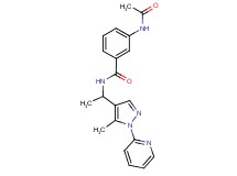 3-(acetylamino)-N-{1-[5-methyl-1-(2-pyridinyl)-1H-pyrazol-4-yl]ethyl}benzamide