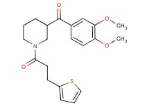 (3,4-dimethoxyphenyl){1-[3-(2-thienyl)propanoyl]-3-piperidinyl}methanone