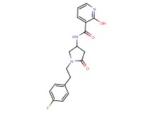 N-{1-[2-(4-fluorophenyl)ethyl]-5-oxopyrrolidin-3-yl}-2-hydroxynicotinamide