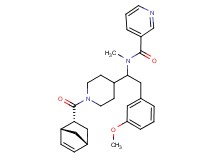 N-[1-{1-[(1R*,2R*,4R*)-bicyclo[2.2.1]hept-5-en-2-ylcarbonyl]-4-piperidinyl}-2-(3-methoxyphenyl)ethyl]-N-methylnicotinamide