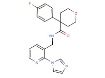 4-(4-fluorophenyl)-N-{[2-(1H-imidazol-1-yl)pyridin-3-yl]methyl}tetrahydro-2H-pyran-4-carboxamide