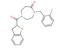 1-(2,3-dihydro-1-benzofuran-2-ylcarbonyl)-4-(2-fluorobenzyl)-1,4-diazepan-5-one