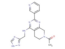 7-acetyl-2-pyridin-3-yl-N-(1H-1,2,4-triazol-3-ylmethyl)-5,6,7,8-tetrahydropyrido[3,4-d]pyrimidin-4-amine