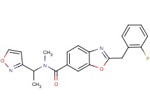 2-(2-fluorobenzyl)-N-[1-(3-isoxazolyl)ethyl]-N-methyl-1,3-benzoxazole-6-carboxamide